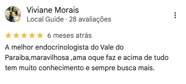 Avaliação pública no Google de Viviane Morais sobre atendimento da Dra. Carolina Pileggi