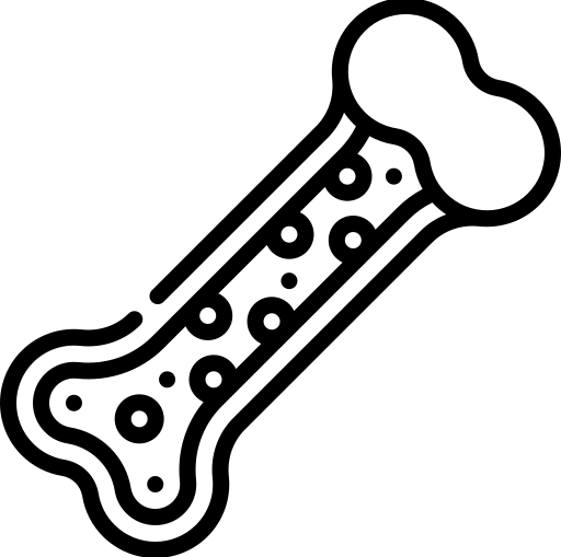 Ícone de avaliação de osteoporose e saúde óssea