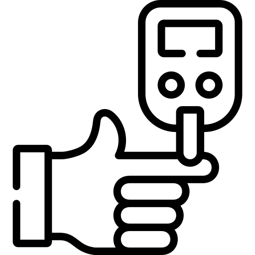 Ícone de acompanhamento de diabetes e pré-diabetes